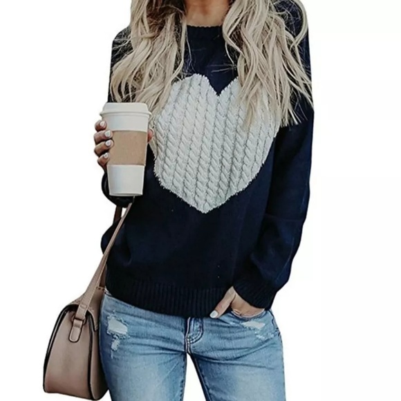 Sweaters - NEW Black Heart Pullover Sweater